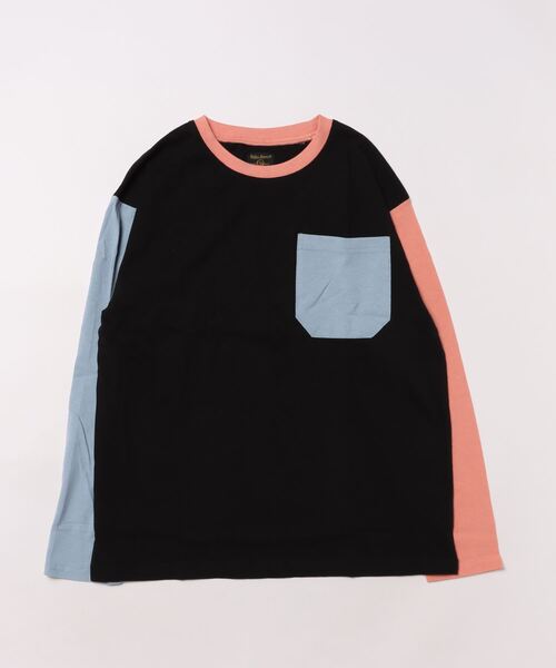 Life Support Products（ライフサポートプロダクツ）の「配色ポケットロンTee（Tシャツ/カットソー・キッズ・チャコール/マスタード/グリーン系その他/ブラウン/ホワイト系その他/オフホワイト/ブルー/ブラック系その他・80/90/95/100/110/120/130/140/150）」の10枚目の写真