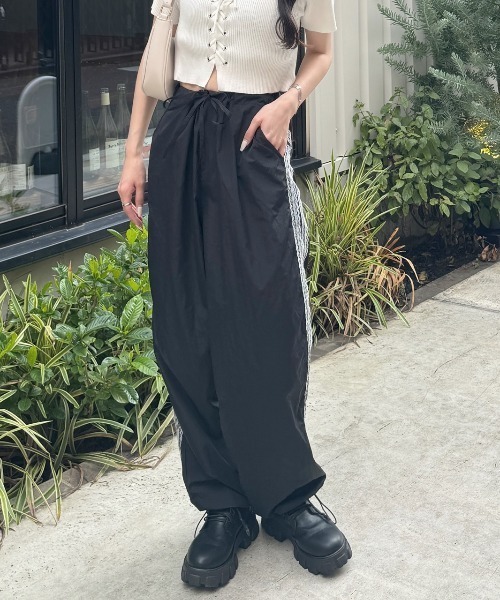 nemne store（ネンネストア）の「《Delfy》レース切り替えナイロンパンツ（その他パンツ・レディース・ブラック・フリー）」の8枚目の写真