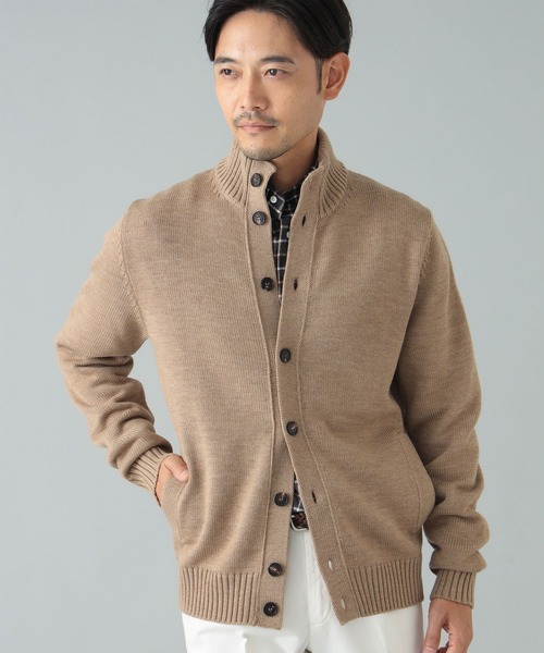 【新品タグ付き】ZANONE　CHIOTO　スタンドカラーカーディガン　綿×麻 ZANONE - CHIOTO 7ゲージ リネン コットン スタンドカラー