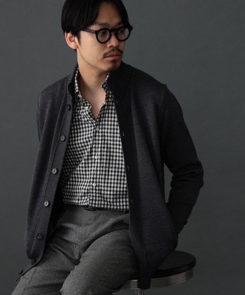 ZANONE / CHIOTO 5ゲージ スタンドカラー カーディガン（カーディガン