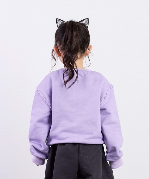 la poche biscuit(ラポシェビスキュイ)の「ねこポケット付きトレーナー(スウェット・キッズ・ピンク/ラベンダー/イエロー・90/100/110/120/130/140/80)」の5枚目の写真