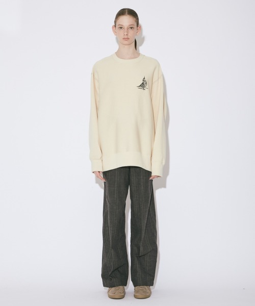 beautiful people(ビューティフルピープル)の「spain pima Wface parakeet pullover(スウェット・レディース・ブラック/アイボリー・40/38/36)」の7枚目の写真