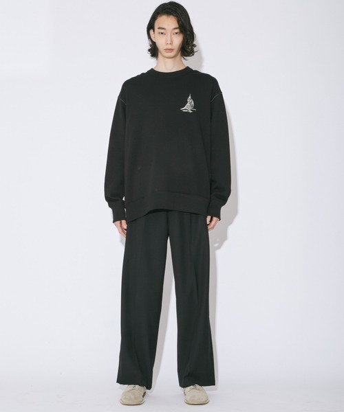 beautiful people(ビューティフルピープル)の「spain pima Wface parakeet pullover(スウェット・レディース・ブラック/アイボリー・40/38/36)」の10枚目の写真