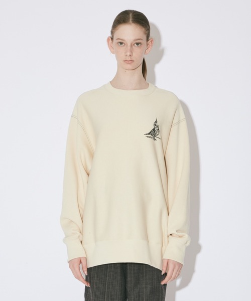beautiful people(ビューティフルピープル)の「spain pima Wface parakeet pullover(スウェット・レディース・ブラック/アイボリー・40/38/36)」の13枚目の写真
