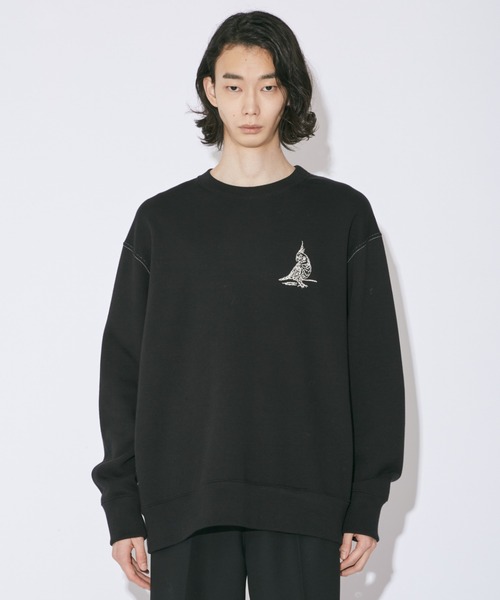 beautiful people(ビューティフルピープル)の「spain pima Wface parakeet pullover(スウェット・レディース・ブラック/アイボリー・40/38/36)」の14枚目の写真
