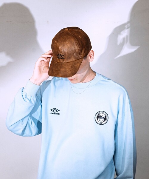 UMBRO（アンブロ）の「UMBRO/アンブロ SP PU LOGO CAP/別注 刺繍ロゴ キャップ（キャップ・メンズ・ブラウン/ブラック/ダークブラウン・ﾌﾘ-）」の11枚目の写真