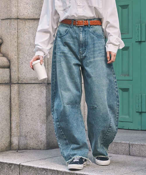 humoresque ユーモレスク 裾フリンジデニムパンツ セール】裾フリンジデニム（デニムパンツ）｜Chez toi（シェトワ