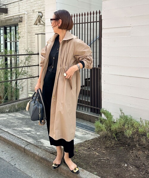 NOLLEY’S(ノーリーズ)の「【撥水加工】フーテッド2WAYコート(その他アウター・レディース・ベージュ/ブラック/ネイビー・38/36)」の15枚目の写真
