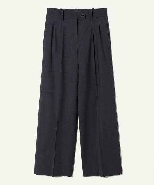 leinwande(ラインヴァンド)の「【leinwande(ラインヴァンド)】Straight Wool Trousers(その他パンツ・レディース・ブラウン/ブラック/グレー・SMALL/MEDIUM)」の4枚目の写真