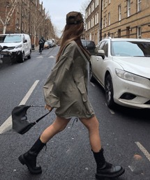 Dalfwin（ダールフィン）の「韓国ファッション フィッシュテールオーバーサイズミリタリーブルゾン（ブルゾン）」