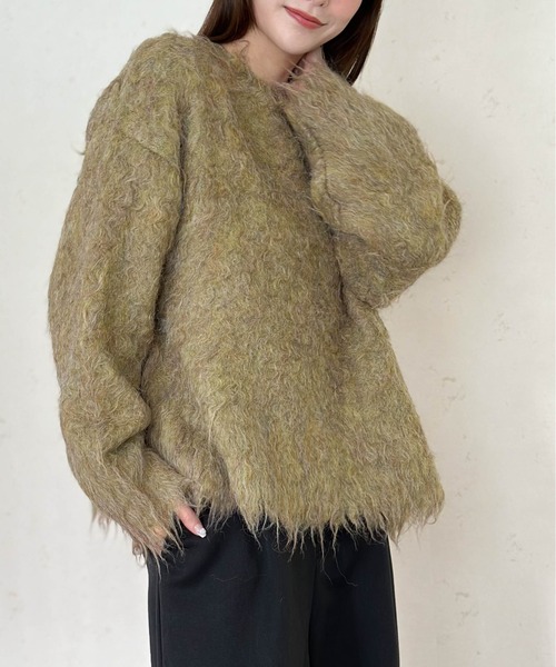 セール】ブークレシャギークルーネックプルオーバー（ニット/セーター