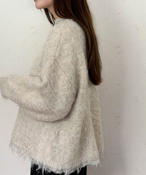 Per sist ence(パーシエンス)の「ブークレシャギークルーネックプルオーバー(ニット/セーター・レディース・オレンジ/グリーン/アイボリー/グレー/チャコールグレー・FREE)」の16枚目の写真