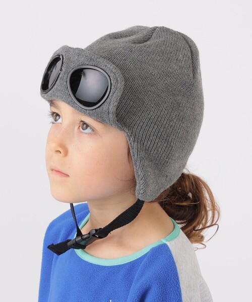 THE PARK SHOP(ザパークショップ)の「【WEB限定】THE PARK SHOP:GOGGLE SNOW CAP(ニットキャップ/ビーニー・キッズ・ブラック/ダークグリーン/グレー/ネイビー・ONE SIZE)」の5枚目の写真