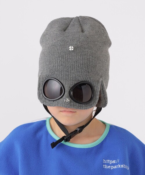 THE PARK SHOP(ザパークショップ)の「【WEB限定】THE PARK SHOP:GOGGLE SNOW CAP(ニットキャップ/ビーニー・キッズ・ブラック/ダークグリーン/グレー/ネイビー・ONE SIZE)」の6枚目の写真