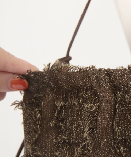 titivate（ティティベイト）の「フリンジチェックバルーンキャミソール（キャミソール・レディース・ブラウン/ベージュ/ブラック・M）」の8枚目の写真