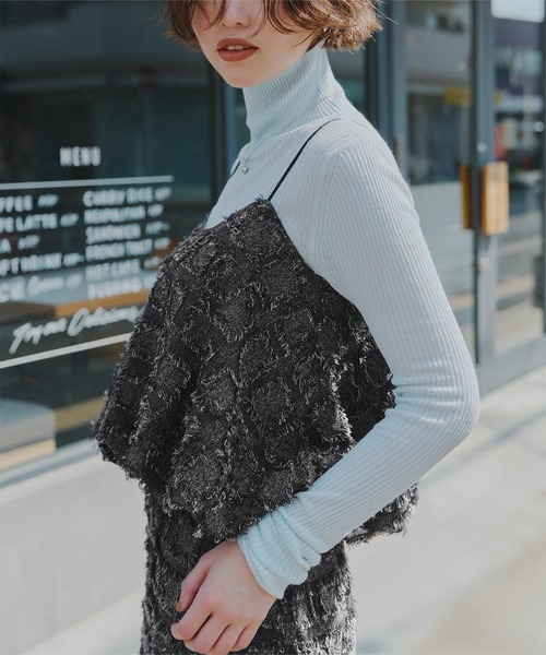 titivate（ティティベイト）の「フリンジチェックバルーンキャミソール（キャミソール・レディース・ブラウン/ベージュ/ブラック・M）」の16枚目の写真