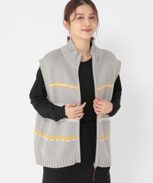 セール】3ゲージカウチンジップベスト（ベスト）｜studio CLIP