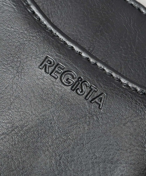 REGiSTA(レジスタ)の「スプリットレザー(牛床革) マルチ ミニショルダーバッグ(スマホポーチ)(ショルダーバッグ・メンズ・ダークブラウン/ブラック・FREE)」の15枚目の写真