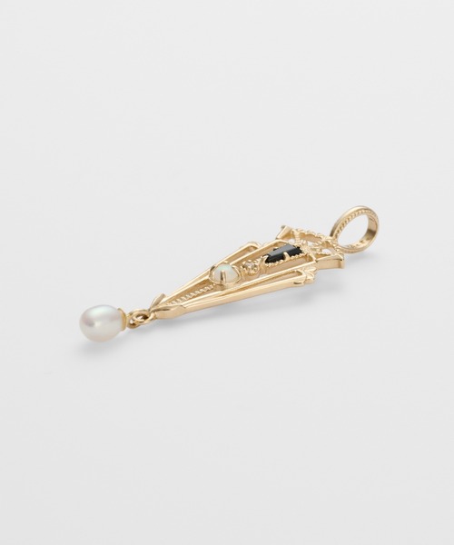 アガット　チャーム　ベビーパール K10クォーツ／パールチャーム｜ネックレスチャーム｜アガット