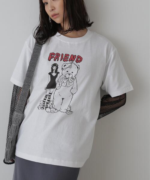 FREE'S MART（フリーズマート）の「【WA01】fulla_kadoTシャツ（Tシャツ/カットソー・レディース・ピンク/ホワイト・FREE）」の4枚目の写真