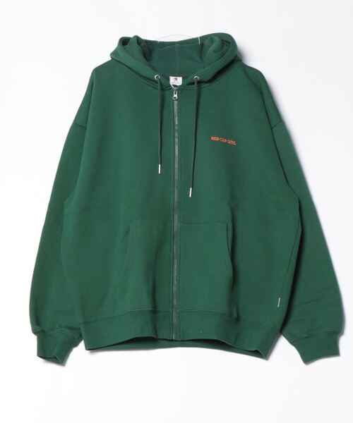 【Red Cap Girl／レッドキャップガール】ワンポイント刺繍 ガールプリント バックプリント ジップフーディー オーバーサイズ ユニセックス 裏起毛 推し活（パーカー）｜Red Cap Girl（レッドキャプガール）