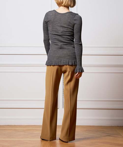 IENA LA BOUCLE(イエナラブークル)の「babaco/ババコ Fine Wool Ribbed Long Sleeve プルオーバー BA01-LI25(Tシャツ/カットソー・レディース・チャコールグレー・FREE)」の17枚目の写真