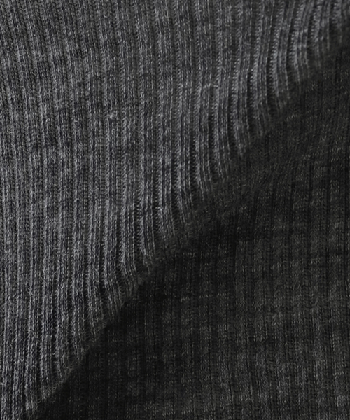 IENA LA BOUCLE(イエナラブークル)の「babaco/ババコ Fine Wool Ribbed Long Sleeve プルオーバー BA01-LI25(Tシャツ/カットソー・レディース・チャコールグレー・FREE)」の8枚目の写真