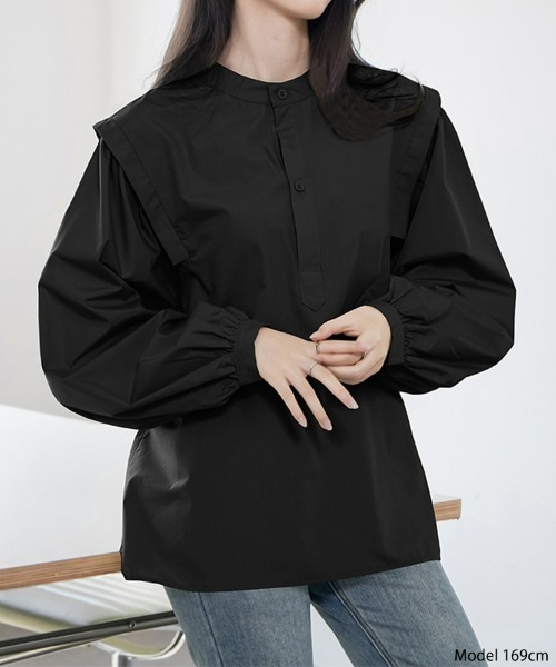 オフィスデイリーの大人ブラウス バルーンスリーブブラウス 長袖