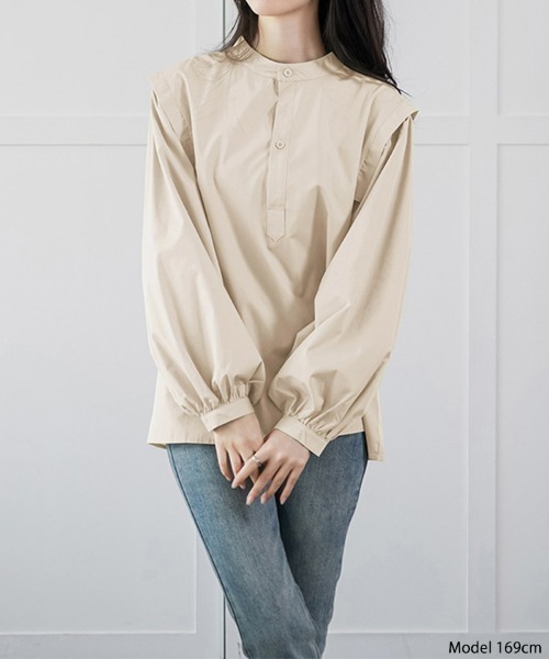オフィスデイリーの大人ブラウス バルーンスリーブブラウス 長袖