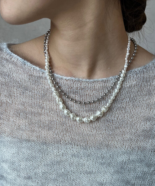 DouDou（ドゥドゥ）の「ランダムパールネックレス（ネックレス・レディース・ホワイト・FREE）」の4枚目の写真