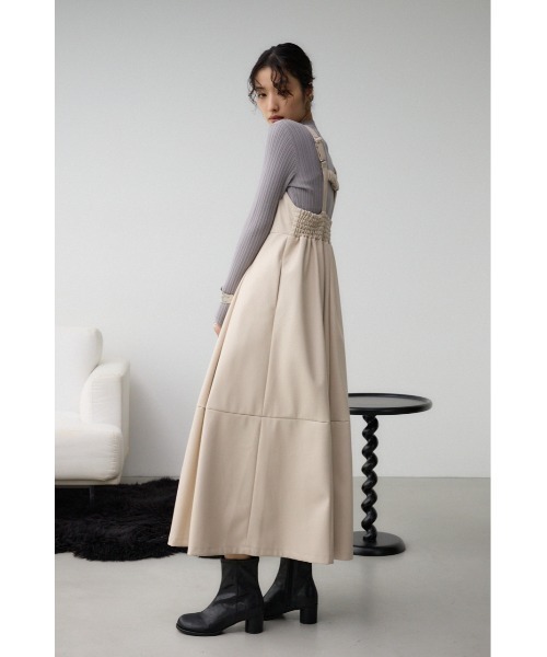 AZUL by moussy（アズールバイマウジー）の「フェイクレザーZIPジャンパースカート（ジャンパースカート・レディース・ブラック/ライトベージュ・SMALL/MEDIUM）」の16枚目の写真