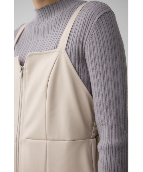 AZUL by moussy（アズールバイマウジー）の「フェイクレザーZIPジャンパースカート（ジャンパースカート・レディース・ブラック/ライトベージュ・SMALL/MEDIUM）」の22枚目の写真