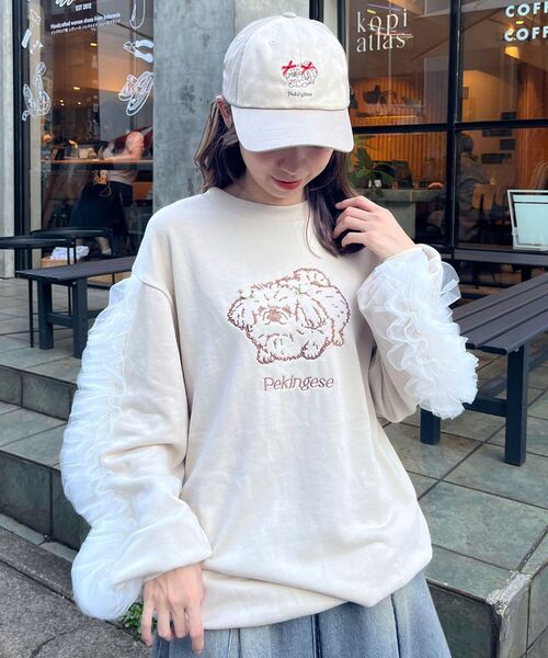 MAJESTIC LEGON（マジェスティックレゴン）の「SZKコラボ チャーミングCAP（キャップ・レディース・サックスブルー/ベージュ/ネイビー・FREE）」の4枚目の写真