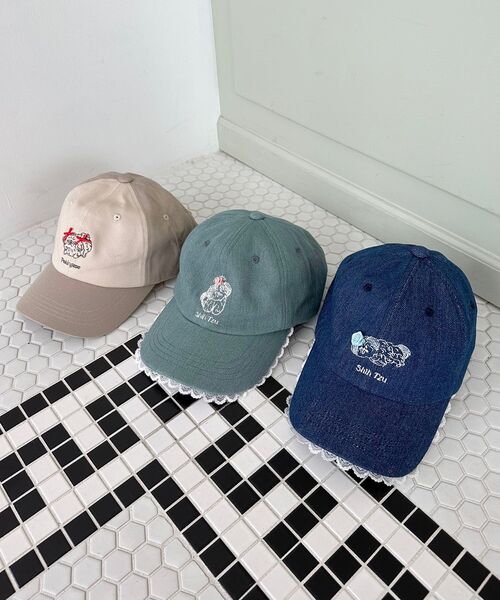 MAJESTIC LEGON（マジェスティックレゴン）の「SZKコラボ チャーミングCAP（キャップ・レディース・サックスブルー/ベージュ/ネイビー・FREE）」の10枚目の写真