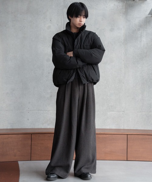 【タグ付き】SINSS ショートパフジャケット チャコール Sサイズ Short puff jacket / ショートパフジャケット（ダウンジャケット