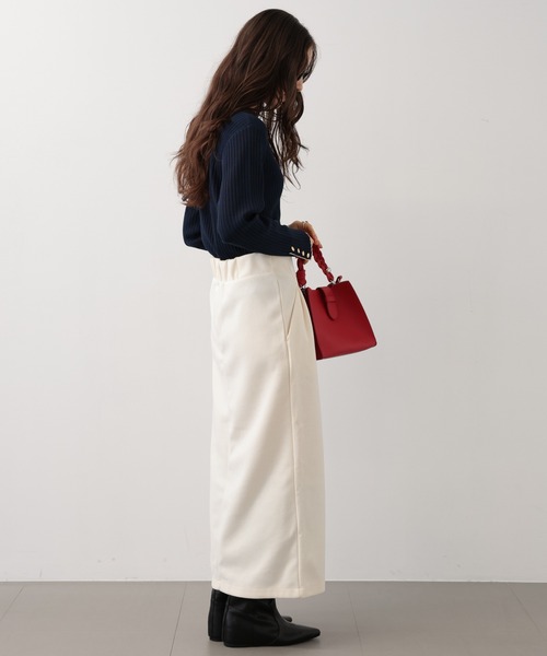 saloon（サルーン）の「SALOON(サルーン)/メルトンジャージタイトスカート　ロング丈（スカート・レディース・オフホワイト/ブラック/グリーン・SMALL/MEDIUM）」の19枚目の写真