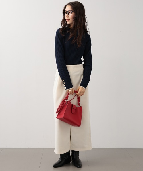 saloon（サルーン）の「SALOON(サルーン)/メルトンジャージタイトスカート　ロング丈（スカート・レディース・オフホワイト/ブラック/グリーン・SMALL/MEDIUM）」の20枚目の写真