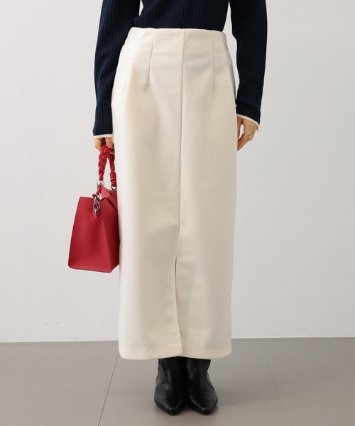 saloon（サルーン）の「SALOON(サルーン)/メルトンジャージタイトスカート　ロング丈（スカート・レディース・オフホワイト/ブラック/グリーン・SMALL/MEDIUM）」の21枚目の写真