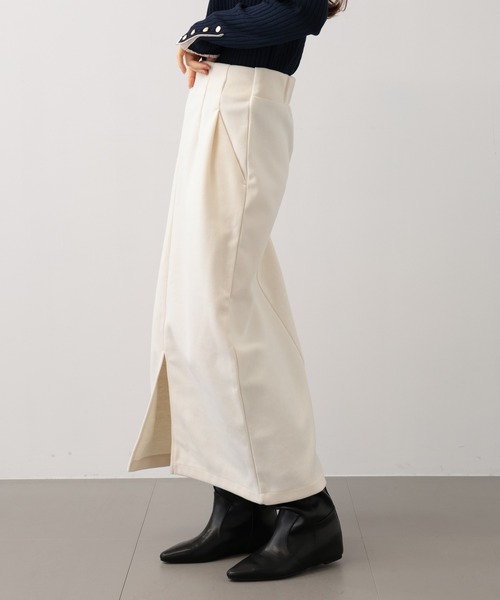 saloon（サルーン）の「SALOON(サルーン)/メルトンジャージタイトスカート　ロング丈（スカート・レディース・オフホワイト/ブラック/グリーン・SMALL/MEDIUM）」の22枚目の写真