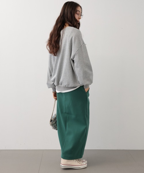 saloon（サルーン）の「SALOON(サルーン)/メルトンジャージタイトスカート　ロング丈（スカート・レディース・オフホワイト/ブラック/グリーン・SMALL/MEDIUM）」の5枚目の写真