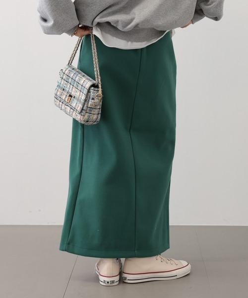 saloon（サルーン）の「SALOON(サルーン)/メルトンジャージタイトスカート　ロング丈（スカート・レディース・オフホワイト/ブラック/グリーン・SMALL/MEDIUM）」の11枚目の写真