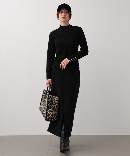 saloon（サルーン）の「SALOON(サルーン)/メルトンジャージタイトスカート　ロング丈（スカート・レディース・オフホワイト/ブラック/グリーン・SMALL/MEDIUM）」の12枚目の写真