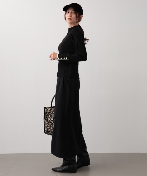 saloon（サルーン）の「SALOON(サルーン)/メルトンジャージタイトスカート　ロング丈（スカート・レディース・オフホワイト/ブラック/グリーン・SMALL/MEDIUM）」の13枚目の写真