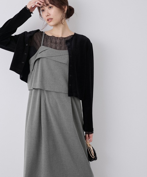 ROPE' PICNIC(ロペピクニック)の「セットアップ風キャミワンピース(ワンピース・レディース・グレー/ブラック・38/36)」の19枚目の写真