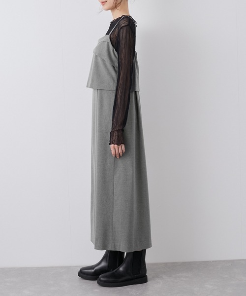 ROPE' PICNIC(ロペピクニック)の「セットアップ風キャミワンピース(ワンピース・レディース・グレー/ブラック・38/36)」の22枚目の写真