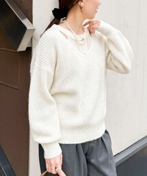 NOLLEY’S Sophi | 《手洗い可能》スパンコールモヘヤレイヤード風プルオーバーニット(ニット/セーター)