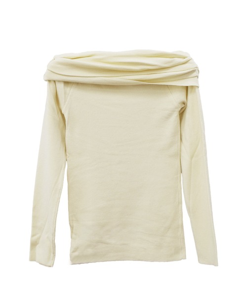 Reurie'(レウリィ)の「【ZOZO限定】オフショルダーニットトップス/offshoulder knit top 長袖 シンプル きれいめ 大人カジュアル レディライク 韓国 ワンホン アイボリー(ニット/セーター・レディース・アイボリー・FREE)」の3枚目の写真