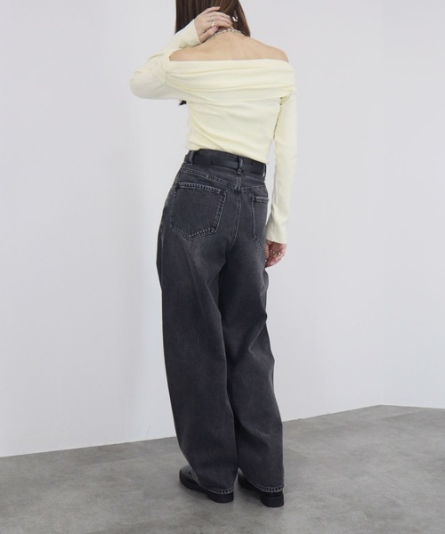 ZOZO限定】オフショルダーニットトップス／offshoulder knit top