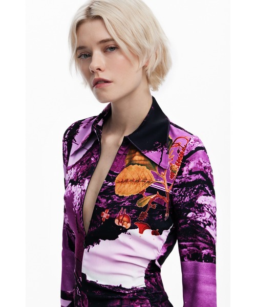 Desigual(デシグアル)の「LACROIXMONTANA ワンピースロングスリーブ(ワンピース・レディース・レッド・XL/L/M/S/XS)」の5枚目の写真