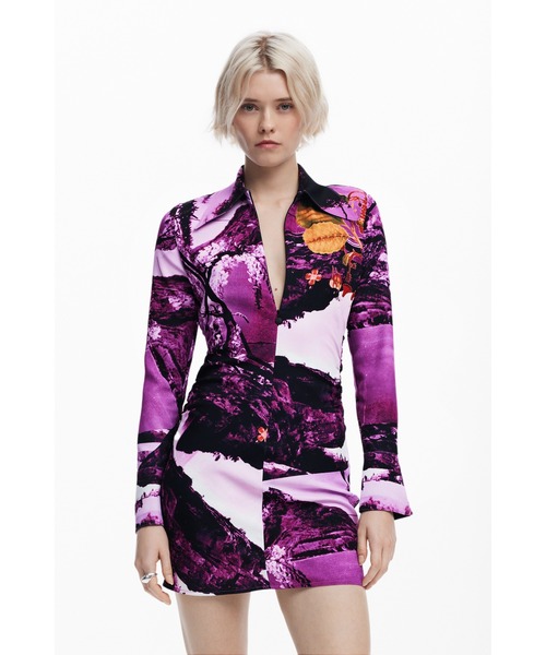 Desigual(デシグアル)の「LACROIXMONTANA ワンピースロングスリーブ(ワンピース・レディース・レッド・XL/L/M/S/XS)」の7枚目の写真